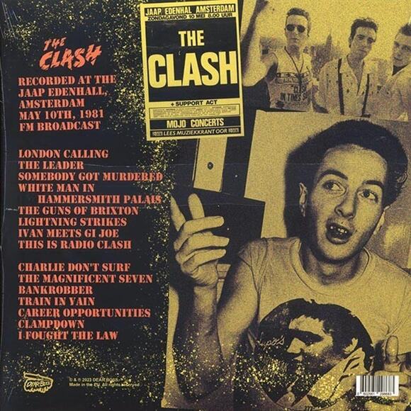 The Clash Amsterdam’s Burning 1981 Splatter Vinyl Limited 300 Live Jaap Edenhall - Picture 2 of 6